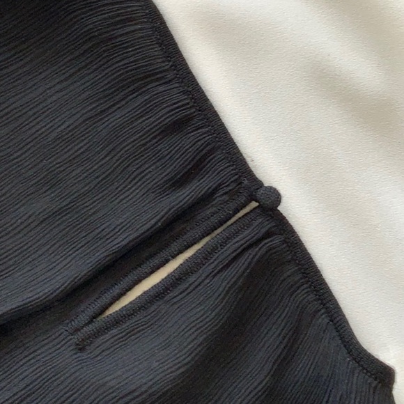 Ann Taylor black wool and crinkle chiffon silk sweater top Size S - Picture 8 of 8